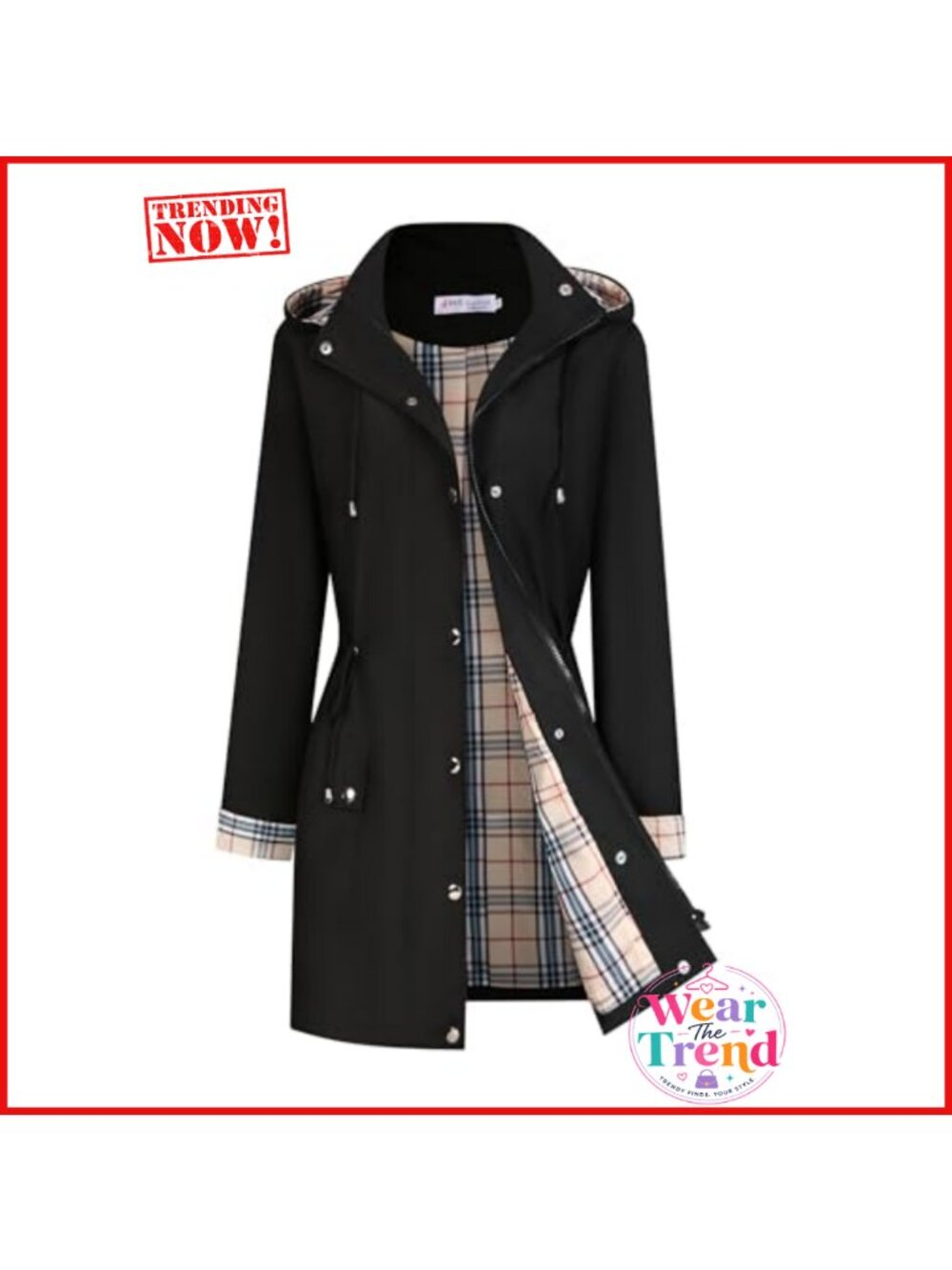 Waterproof Hooded Raincoat Lightweight Windbreaker